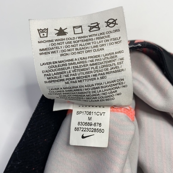 Nike Pro-Dri-Fit Multicolor Elastic Waist Athletic Pull On Capri - Picture 13 of 13